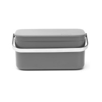 Контейнер для пищевых отходов, 1,8 л, пластик, серый, серия Sink Side, BRABANTIA, Бельгия_00801470058256548505.jpg