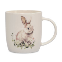 Кружка , 360 мл, фарфор, белый, декор, серия Bunny, ANNA LAFARG, Китай