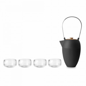 Набор чайный 5 предметов Ambience, фарфор, нержавеющая сталь, стекло, дерево, темно-серый, серия Senses, VIVA Scandinavia, Дания, Скидка до -20% на Viva Scandinavia