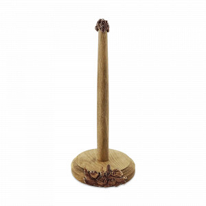 Держатель для бумажных полотенец «Овощи», медь, дерево, 14 х 30 см, серия Медная посуда, Кольчугинский Мельхиор, Россия, Держатели для бумажных полотенец
