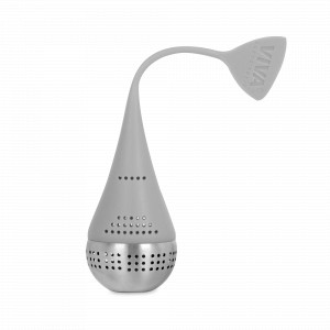 Ситечко для заваривания чая Egg, размер: 4 х 10 см, материал: нержавеющая сталь, силикон, цвет: серый, серия Infusion, VIVA Scandinavia, Дания, Ситечки для чая