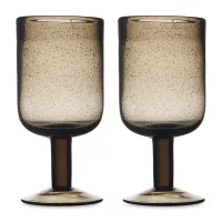 Набор из 2-х бокалов для вина, 410 мл, 17 см, стекло, серый, серия Flowi, LIBERTY JONES, Россия, 