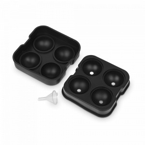 Форма для льда на 4 шара, силикон, черный, серия Bar Craft, HOMEFEEL, Россия, HOME FEEL (Россия)