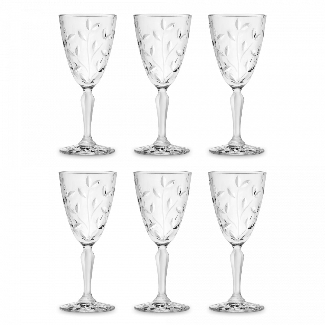 Набор из 6-ти бокалов для вина, 230 мл, хрустальное стекло, серия Laurus, RCR, Италия