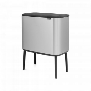 Контейнер для мусора, 11 + 23 л, нержавеющая сталь, стальной, серия BO TOUCH BIN, BRABANTIA, Бельгия, Мусорные ведра на кухню