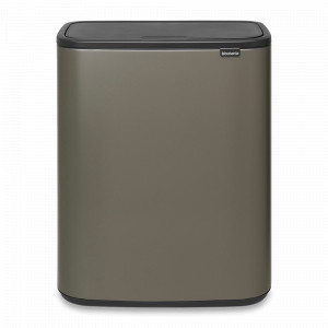 Контейнер для раздельного мусора, 2 х 30 л, нержавеющая сталь, платина, серия BO TOUCH BIN, BRABANTIA, Бельгия, BRABANTIA (Бельгия)