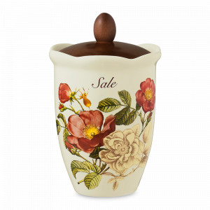 Банка для хранения сыпучих продуктов, 750 мл, керамика, дерево, декор, серия Regale, NUOVA CER, Италия, NUOVA CER (Италия)