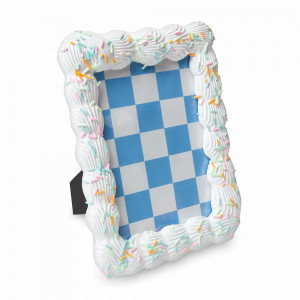 Рамка для фотографий, 14.5 х 19 см, стекло, смола, белый, декор, серия Sweetie, DOIY, Испания, Предметы интерьера DOIY