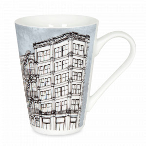 Кружка «Spring Wooster», 420 мл, фарфор, серый, KOENITZ, Германия, Большие кружки