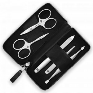 Набор маникюрный в кожаном футляре, 5 предметов, черный, серия Beauty Premium, ZWILLING J.A. HENCKELS, Германия, Маникюрные наборы ZWILLING