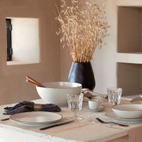 Салатник Natural-Black, 28.6 см, керамика, кремовый, черный, серия Augusta, COSTA NOVA, Португалия_00814360051066421285.jpg