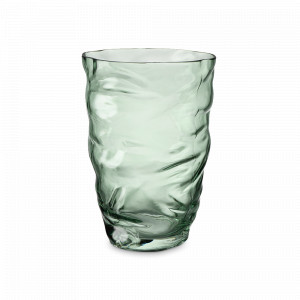Ваза Crumpl, 20 см, стекло, зеленый, BERGENSON BJORN, Великобритания, Стеклянные вазы для цветов