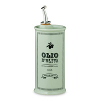 Бутылка для масла, 21 см,  0,25 л,  керамика, зеленый, серия Oliere Vintage, NUOVA CER, Италия