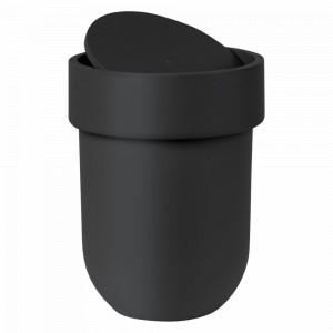Контейнер мусорный Touch с крышкой, материал: полипропилен, размер: 25,4 x 19 см, цвет: черный, UMBRA, Канада, UMBRA (Канада)