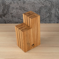 Подставка дубовая под 6 ножей, коричневый, UNECA, Россия_00812990062676207408.jpg