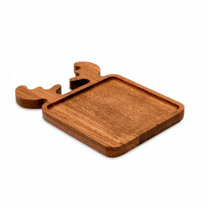 Блюдо сервировочное Олень, 23 х 16 см, дуб, коричневый, UNECA, Россия, UNECA (Россия)