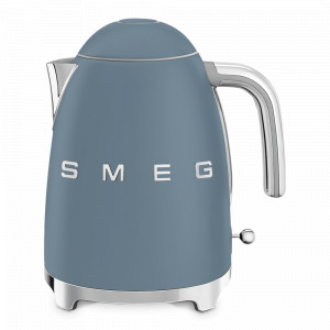 Чайник электрический, 1,7 л, нержавеющая сталь, пластик, синий шторм матовый, SMEG, Италия, SMEG (Италия)