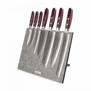 Набор кухонных ножей, 7 штук, на магнитной подставке ComposeEat (Vintage Grey), серия GOU 161, YAXELL, Япония, YAXELL (Япония)