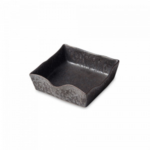 Салатник порционный квадратный Black, 12 см, каменная керамика, черный, серия Shell, ROOMERS TABLEWARE, Нидерланды, Салатники из керамики