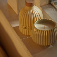 Свеча ароматическая Musk, Rose & Cedarwood, 8 см, бежевый, серия Edge, TKANO, Россия_00813870051864214672.jpg