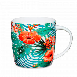 Кружка Jungle, 425 мл, костяной фарфор, декор, серия Barrel Mugs, KITCHEN CRAFT, Великобритания, Большие кружки