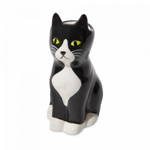 Ваза для цветов Black, 11 см, керамика, черный, белый, серия Cat, DOIY, Испания, Стильные вазы для цветов