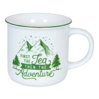 Кружка «Чай туриста», 380 мл, фарфор, белый, зеленый, KOENITZ, Германия