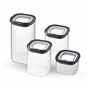 Набор из 4-х банок для хранения Pantry, боросиликатное стекло, прозрачный, GEFU, Германия, Банки для хранения чая