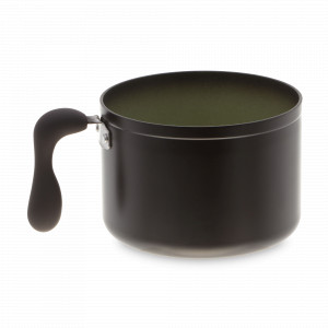 Ковш для молока, 1,5 л, диаметр14 см, высота 9,5 см, кованый алюминий с антипригарным покрытием, ручка бакелит, серия Avocado Nova, KITCHENSTAR, Китай, Ковши