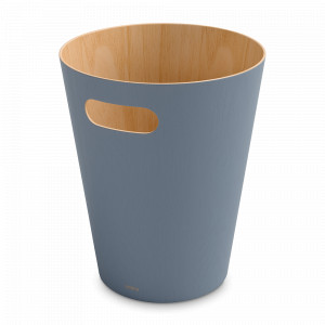 Контейнер мусорный, 7.5 л, 28 см, дерево, серо-голубой, серия Woodrow, UMBRA, Канада, UMBRA (Канада)