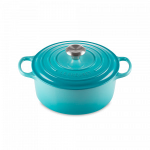 Кастрюля с крышкой , 4,2 л, 24 см, чугун, бирюзовый, серия CARIBBEAN, LE CREUSET, Франция, LE CREUSET (Франция)