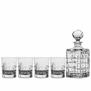 Набор для виски, 5 предметов: штоф и 4 стакана, хрусталь, серия Helsinky, VISTA ALEGRE, Португалия, Бокалы для виски