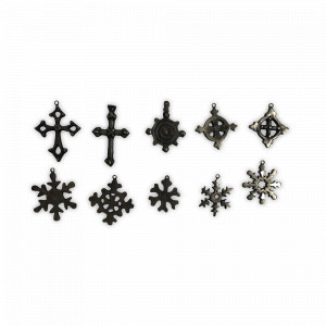 Набор из 10-ти елочных игрушек, 6 см, никель, черненое серебро, ROOMERS FURNITURE, Нидерланды, ROOMERS FURNITURE (Нидерланды)