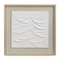 Панно декоративное с эффектом 3D Minimalism Flow, 50 х 50 см, холст, дерево, белый, серия Art, BERGENSON BJORN, Великобритания