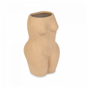 Ваза для цветов Body, White, 19 см, керамика, бежевый, DOIY, Испания, DOIY (Испания)