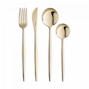 Набор столовых приборов на 4 персоны, 16 предметов, нержавеющая сталь 18/10, золотистый, серия Globe, LIBERTY JONES, Россия, Столовые приборы LIBERTY JONES