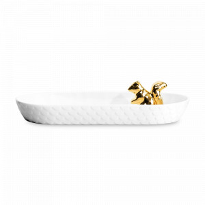 Блюдо сервировочное «Белочка», 26 х 12,7 см, керамика, белый, серия Winter, SAGAFORM, Швеция, SAGAFORM (Швеция)