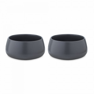 Набор салатников, 2 предмета, 16.5 см, 800 мл, фарфор, темно-серый, серия Essential, TKANO, Россия, Наборы тарелок для кухни