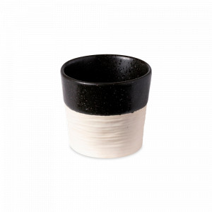 Стакан LATTITUDE BLACK, 150 мл, керамика, белый, черный, серия Notos, COSTA NOVA, Португалия, Кружки низкие
