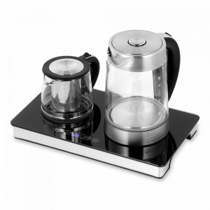 Чайник электрический с заварочным чайником, 1,8 л, нержавеющая сталь, стекло, PROFI COOK, Германия, PROFI COOK (Германия)