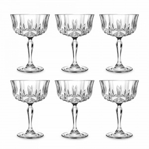 Набор из 6-ти бокалов-креманок для шампанского, 240 мл, хрустальное стекло, серия Opera, RCR, Италия, Opera RCR