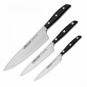 Набор из 3-х кухонных ножей поварская тройка, серия Manhattan, ARCOS, Испания, Испанские ножи