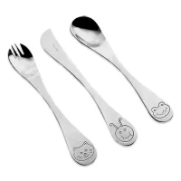 Набор детских столовых приборов 3 предмета, сталь, серия Animals, HERDMAR, Португалия, 