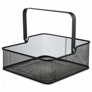 Корзина для хранения квадратная Ferrant, 30.5 х 30.5 х 12.5 см, металл, черный, BERGENSON BJORN, Великобритания, Органайзеры для хранения