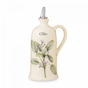 Бутылка для масла, 750 мл, керамика, декор, серия Rosemary, NUOVA CER, Италия, r