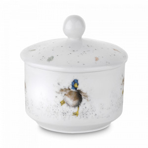 Сахарница «Утка Забавная фауна», 300 мл, костяной фарфор, белый, декор, серия Wrendale Designs, ROYAL WORCESTER, Великобритания, ROYAL WORCESTER (Великобритания)