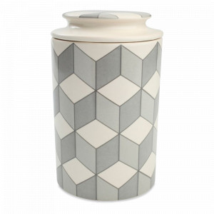 Емкость для хранения Cube, 12 х 19,7 см, 1000 мл, керамика, серый, T&amp;G, Великобритания, T&G (Великобритания)