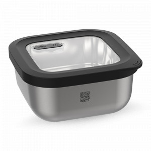 Контейнер квадратный для пищевых продуктов Provido, 900 мл, нержавеющая сталь, пластик, стальной, GEFU, Германия, Контейнеры и термосы GEFU