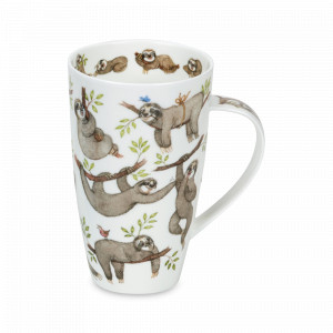 Кружка «Образ жизни ленивца», объем: 600 мл, материал: костяной фарфор, цвет: декор, серия Henley, DUNOON, Великобритания, Кружки DUNOON