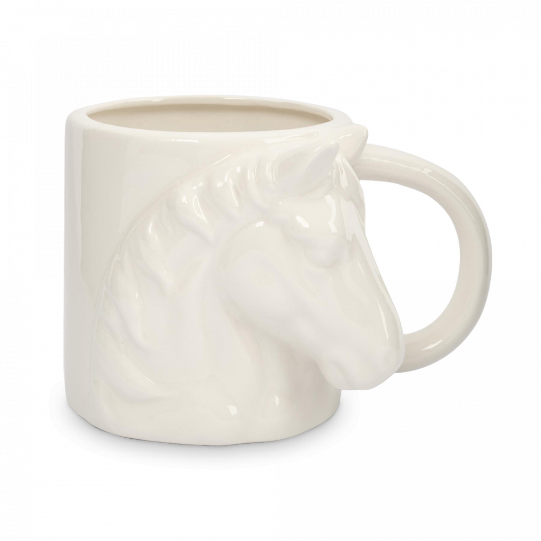 Кружка «Конь», 500 мл, фарфор, белый, рельеф, серия Horse, ANNA LAFARG, Китай